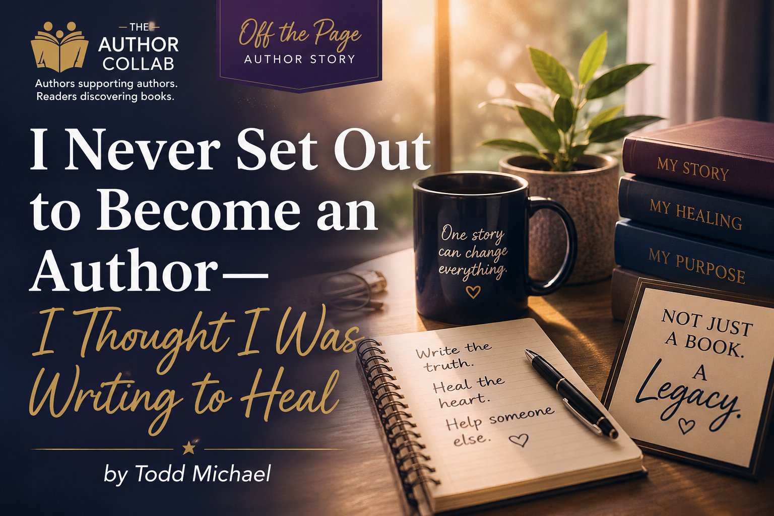 "I never set out to become an author"