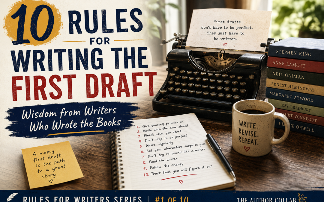 "10 rules for writing your first draft blot post image"