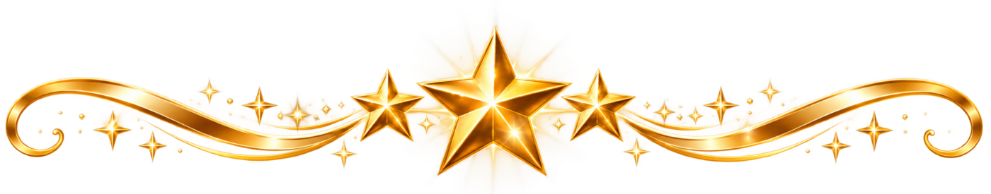 gold star accent transparent